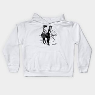 Ladies at the pier Kids Hoodie